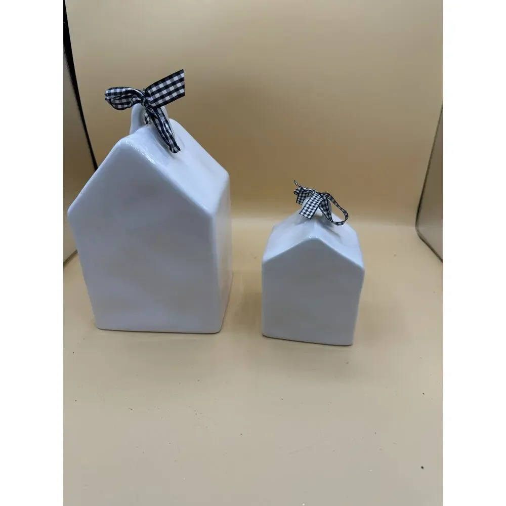 Rae Dunn MAMA BIRD & BABY BIRD Birdhouse Set Farmhouse Decor